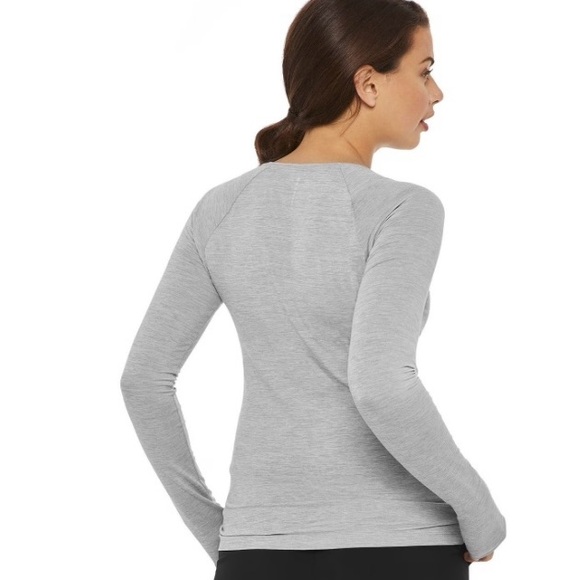 2 ATHLETIC WORKS PURPLE AND GREEN LONG SLEEVE TOPS 15” PTP - Picture 3 of 10